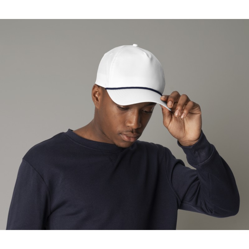 CASQUETTE 5P CORDE CONTRASTEE