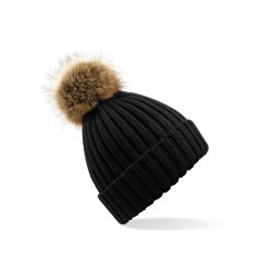 BONNET COTELEE POMPON AMOVIBLE