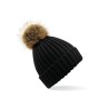 BONNET COTELEE POMPON AMOVIBLE