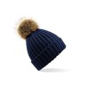 BONNET COTELEE POMPON AMOVIBLE
