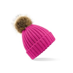 BONNET COTELEE POMPON AMOVIBLE