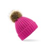 BONNET COTELEE POMPON AMOVIBLE