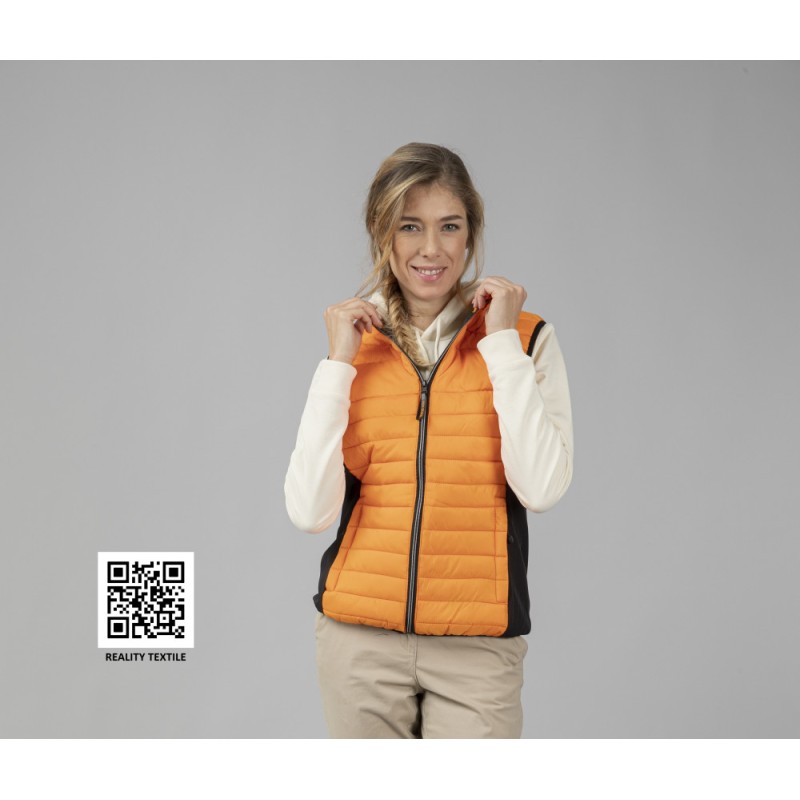 GILET FEMME BI-MATIERE