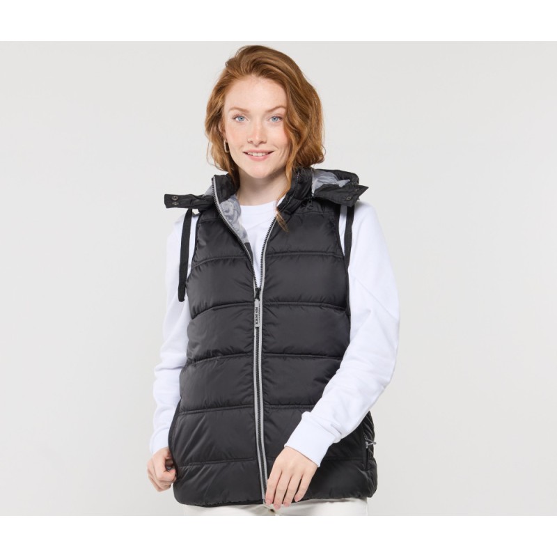 GILET FEMME MATELASSE A CAPUCHE