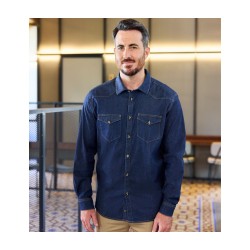 CHEMISE ML HOMME STRETCH DENIM