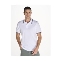 POLO HOMME COTON LISERE