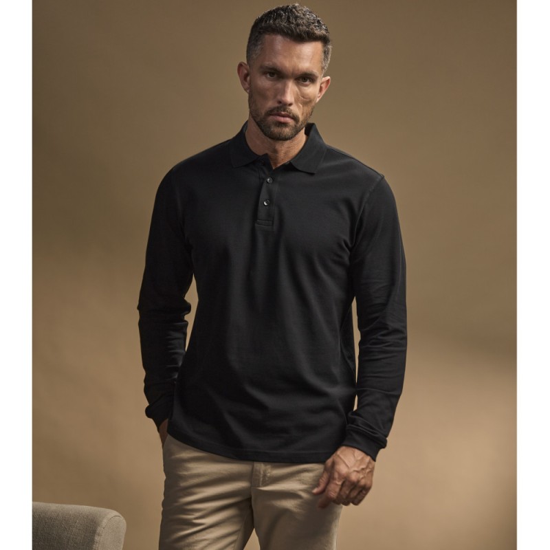 POLO HOMME MANCHE LONGUE STRETCH LUXE